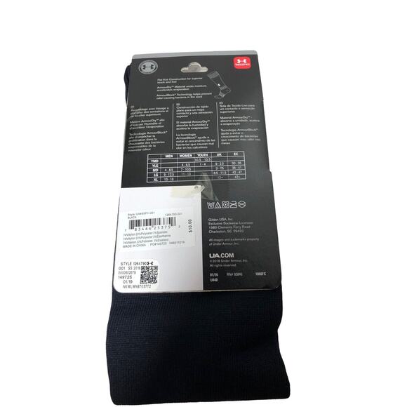 Under Armour UA Soccer‎ Over-The-Calf Socks, Adult LG Performance, Black - Picture 2 of 8